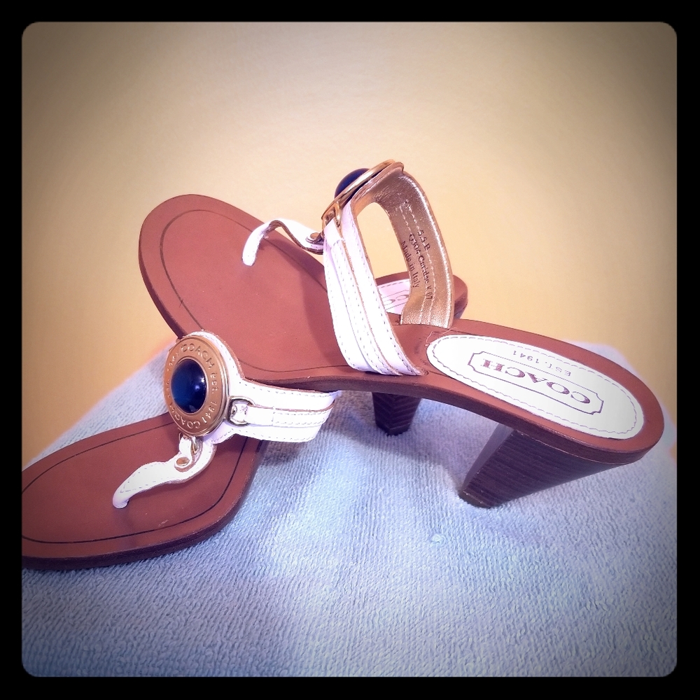 Coach leather sandals